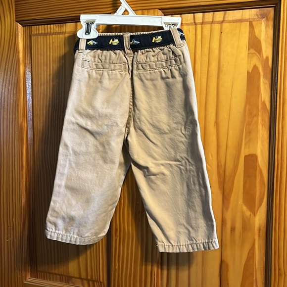 Boys size 12-18 months tan pants with construction theme belt by Gymboree - Picture 5 of 5
